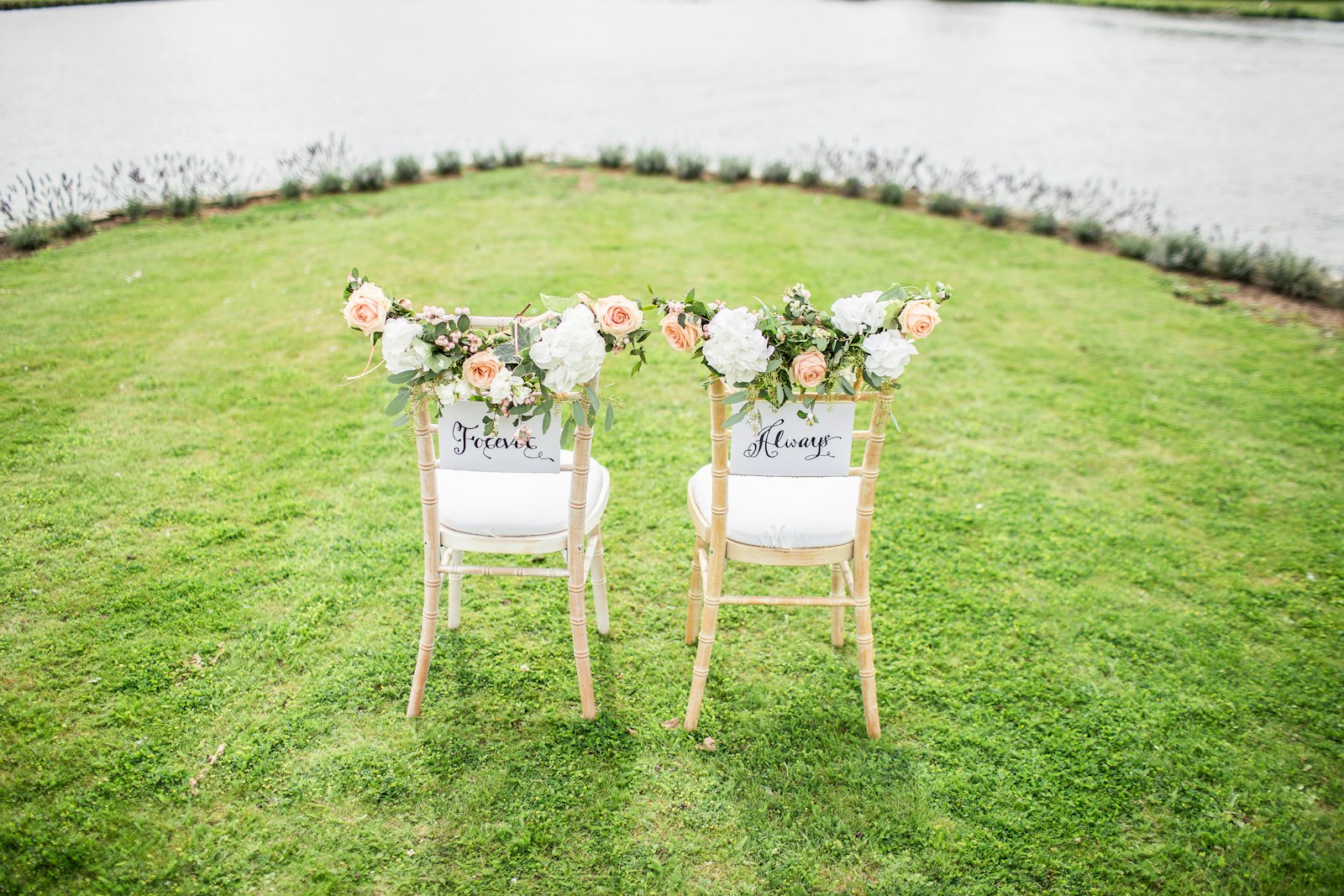 Wedding rings and florals